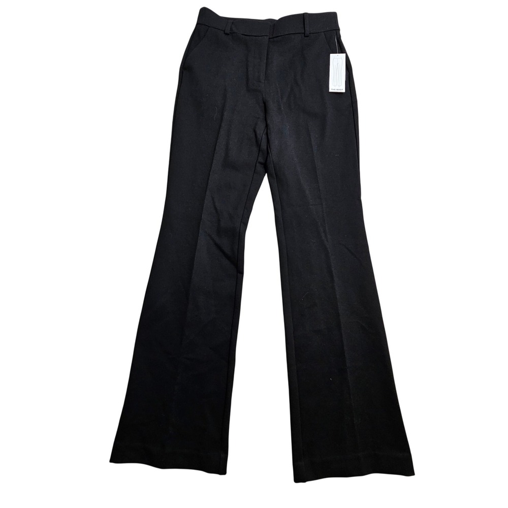 Rafaella The Boot High Rise Pants Women Size M Black RSBFD073 Bootcut Trousers